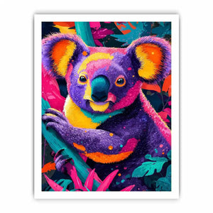 Neon Jungle Spirit premium canvas wall art for modern home decor.