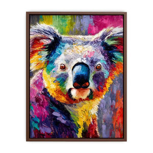 Prismatic Koala Muse premium canvas wall art for modern home decor.