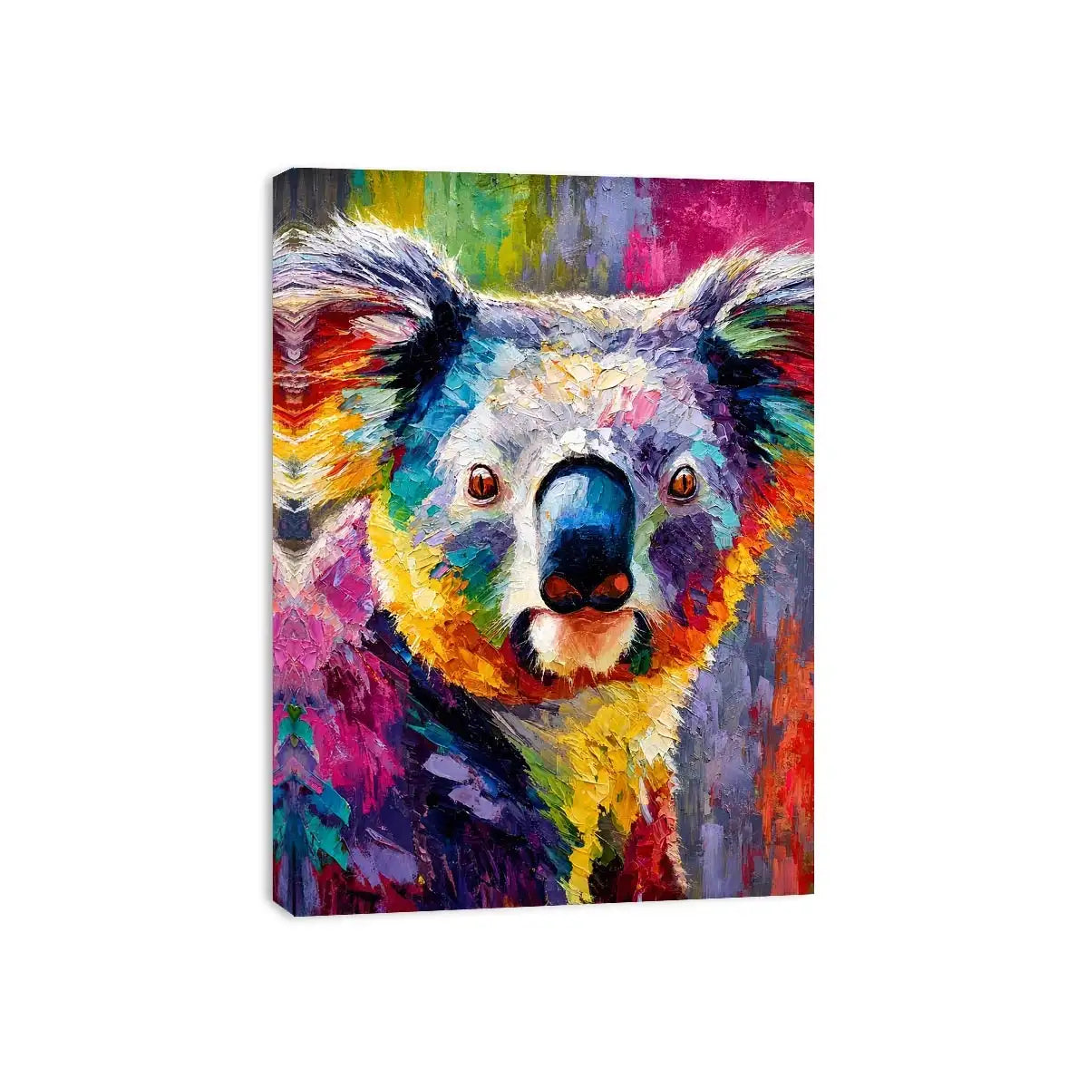 Prismatic Koala Muse premium canvas wall art for modern home decor.