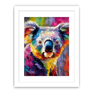 Prismatic Koala Muse premium canvas wall art for modern home decor.