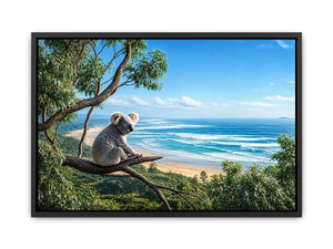 Coastal Dream Koala premium canvas wall art for modern home decor.