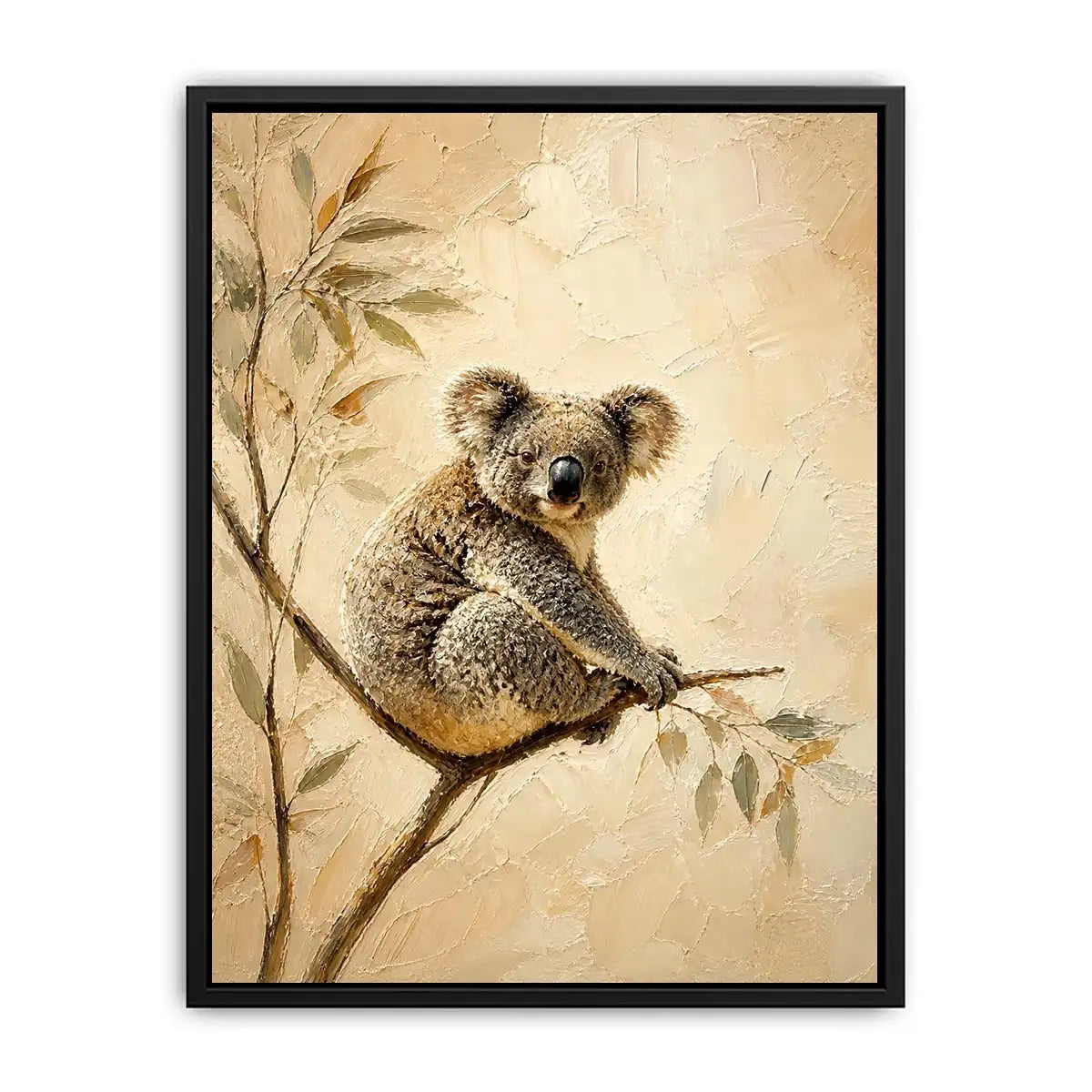 Neutral Harmony Koala premium canvas wall art for modern home decor.
