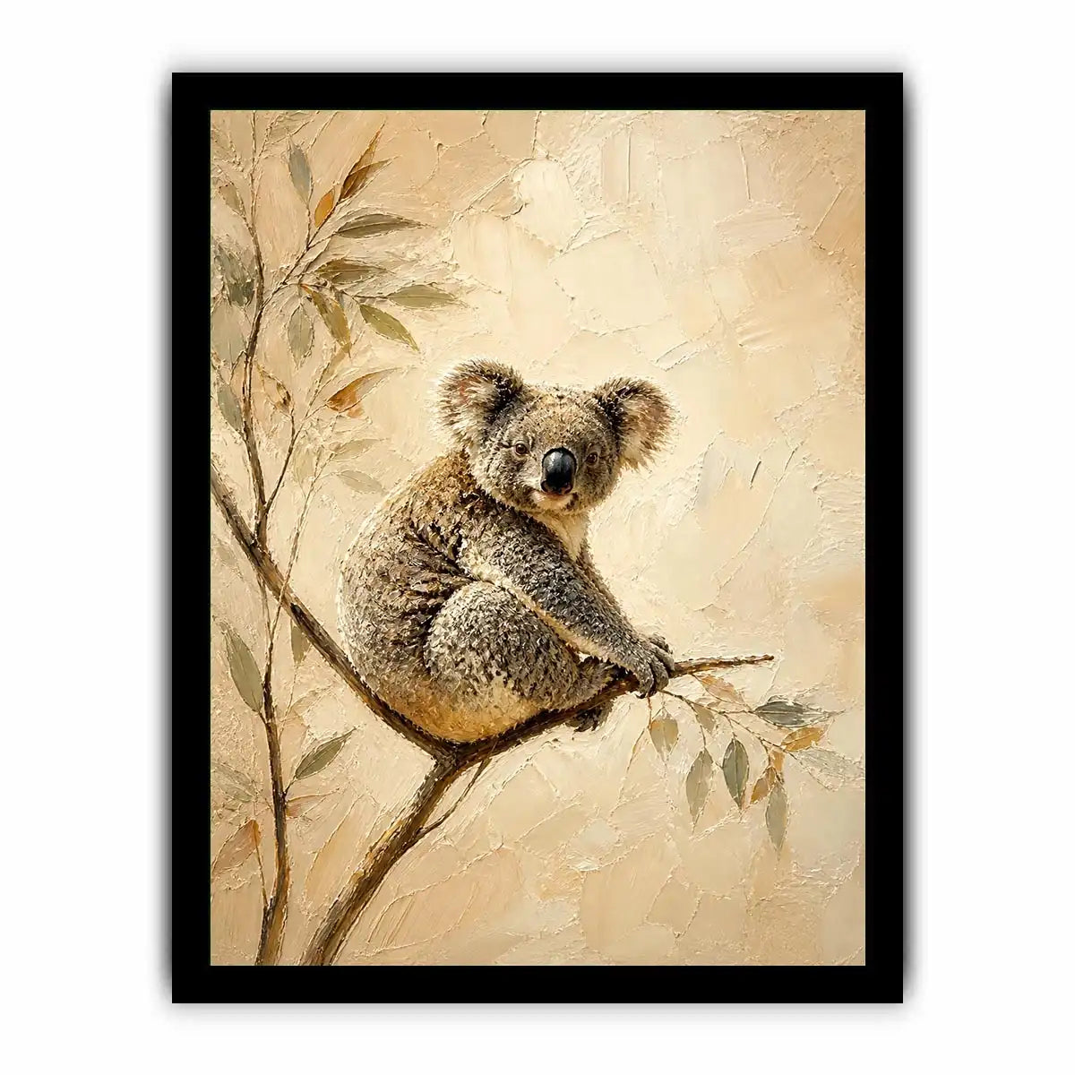 Neutral Harmony Koala premium canvas wall art for modern home decor.