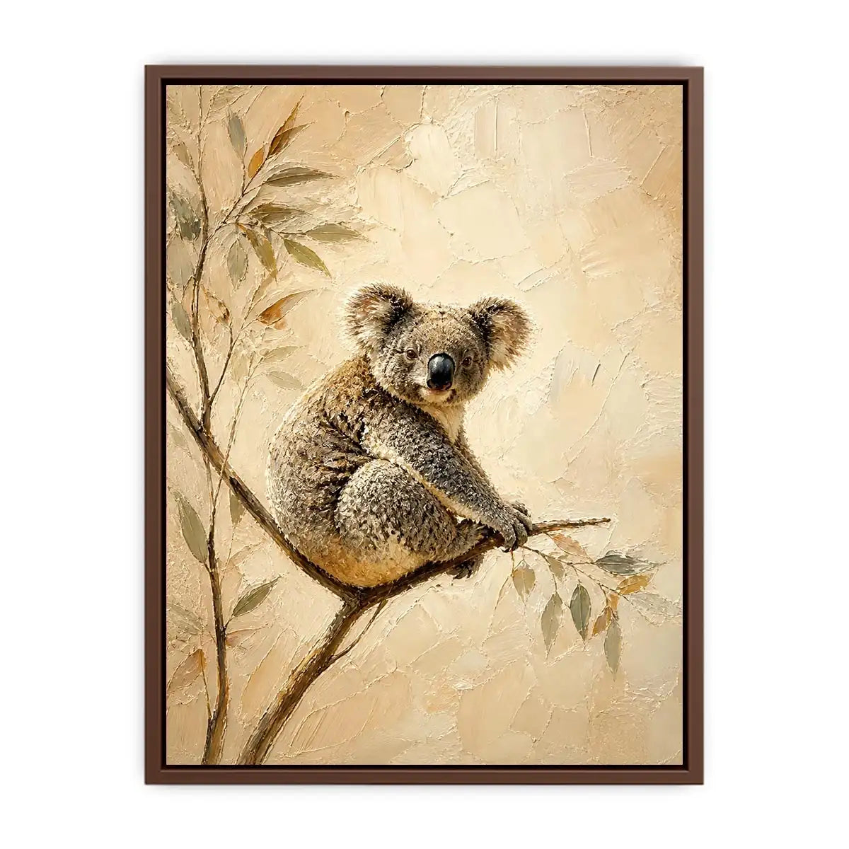 Neutral Harmony Koala premium canvas wall art for modern home decor.