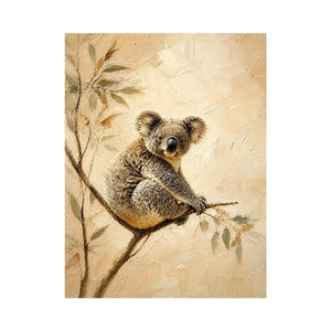 Neutral Harmony Koala premium canvas wall art for modern home decor.