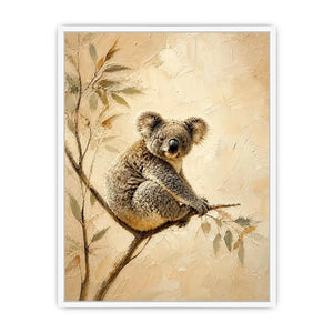 Neutral Harmony Koala premium canvas wall art for modern home decor.