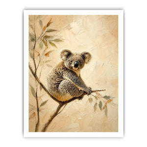 Neutral Harmony Koala premium canvas wall art for modern home decor.