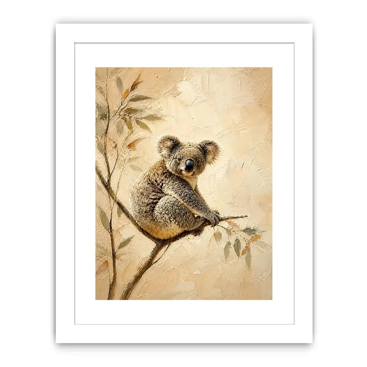Neutral Harmony Koala premium canvas wall art for modern home decor.