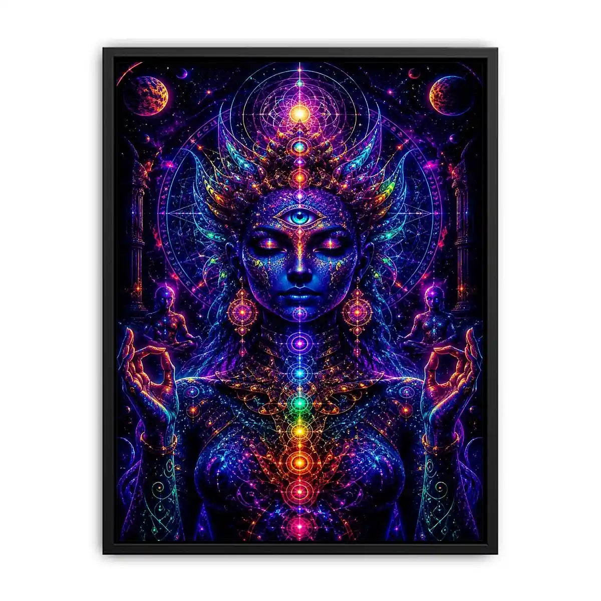 Celestial Chakra Awakening premium canvas wall art for modern home decor.