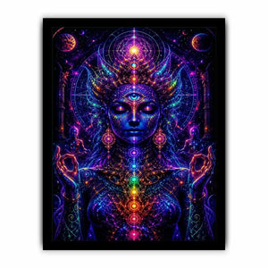 Celestial Chakra Awakening premium canvas wall art for modern home decor.