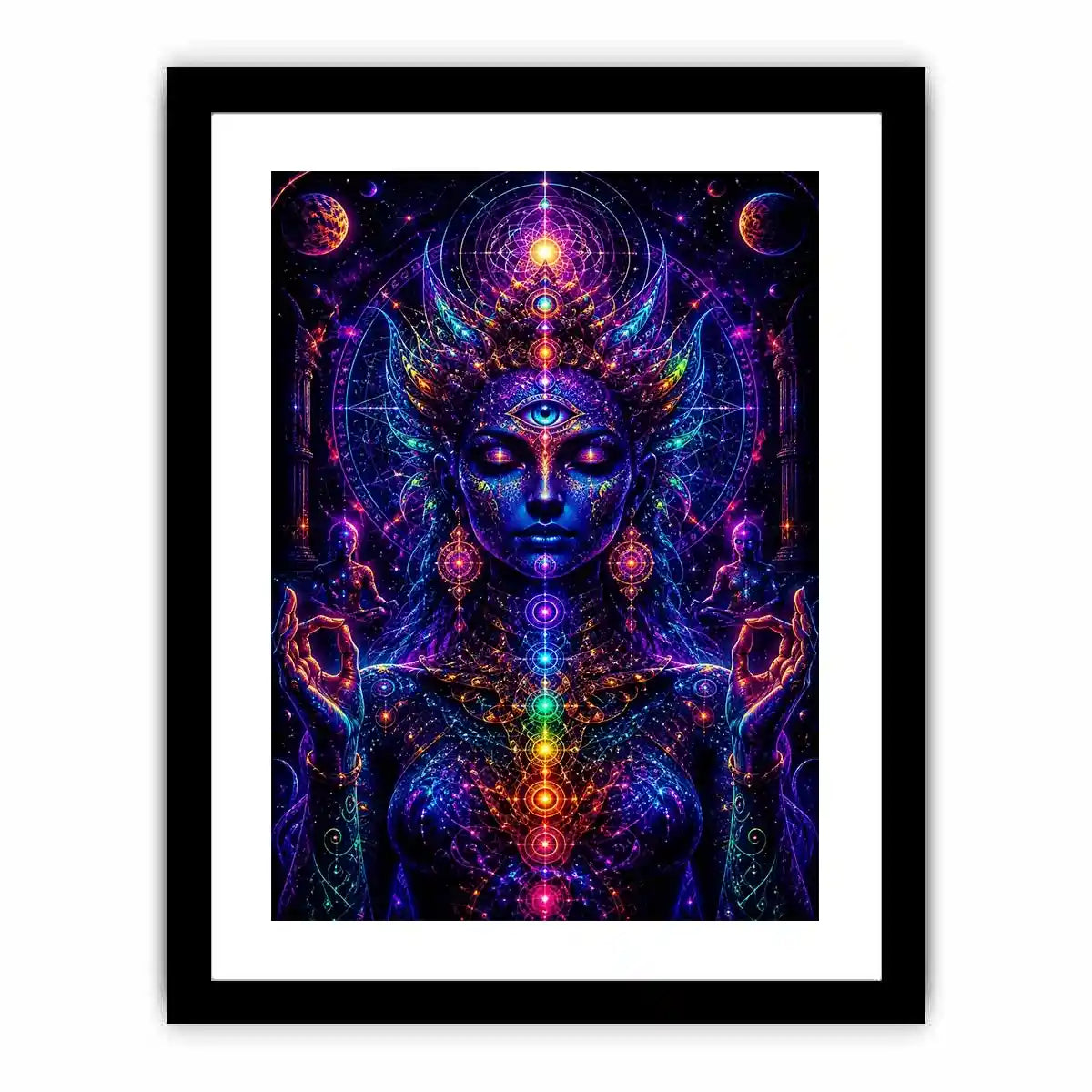 Celestial Chakra Awakening premium canvas wall art for modern home decor.