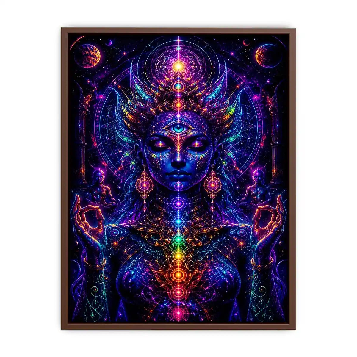 Celestial Chakra Awakening premium canvas wall art for modern home decor.