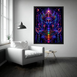 Celestial Chakra Awakening premium canvas wall art for modern home decor.