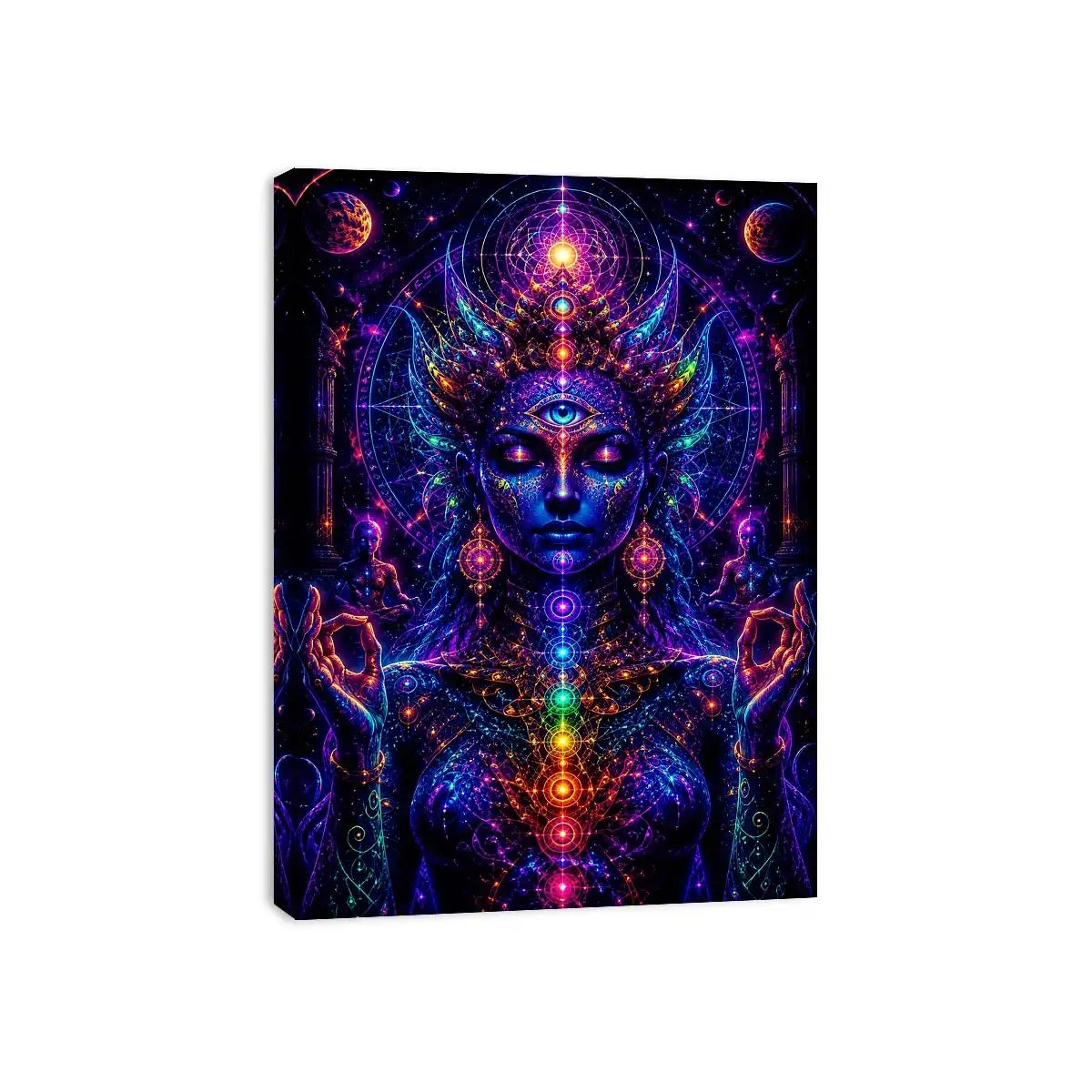 Celestial Chakra Awakening premium canvas wall art for modern home decor.
