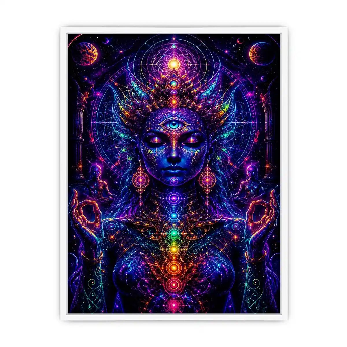 Celestial Chakra Awakening premium canvas wall art for modern home decor.