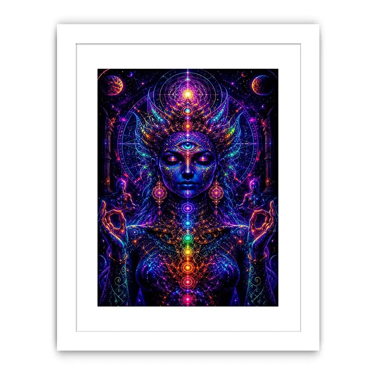 Celestial Chakra Awakening premium canvas wall art for modern home decor.