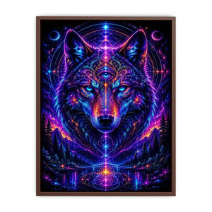 Mystic Cosmic Wolf Spirit premium canvas wall art for modern home decor.