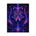 Mystic Cosmic Wolf Spirit premium canvas wall art for modern home decor.