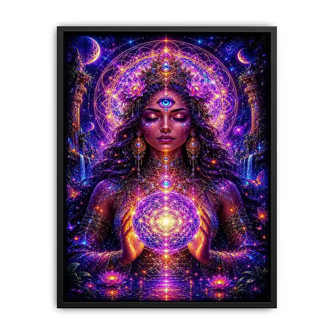Celestial Empress of Sacred Light premium canvas wall art for modern home decor.