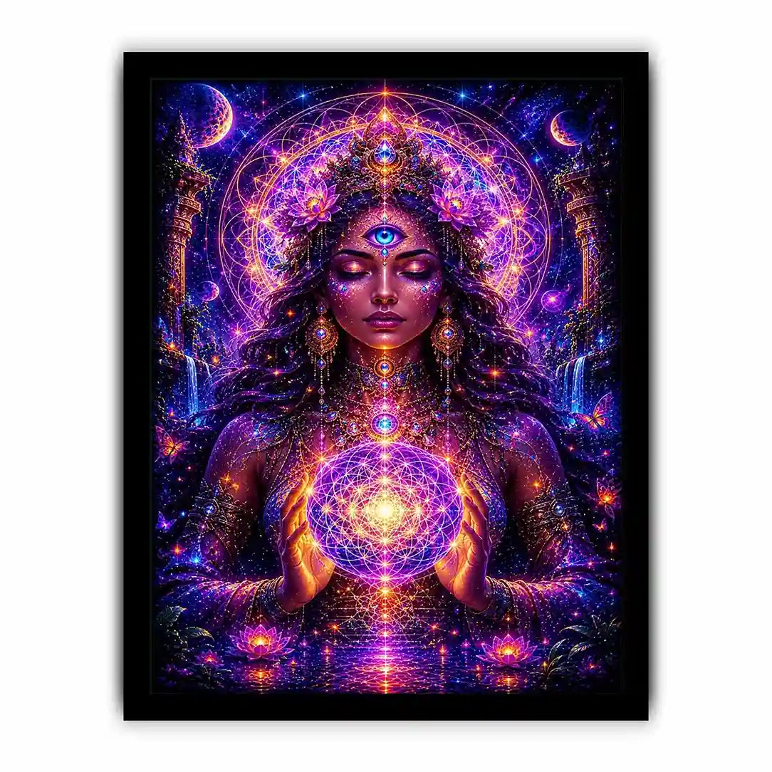 Celestial Empress of Sacred Light premium canvas wall art for modern home decor.