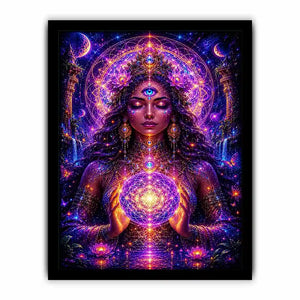 Celestial Empress of Sacred Light premium canvas wall art for modern home decor.