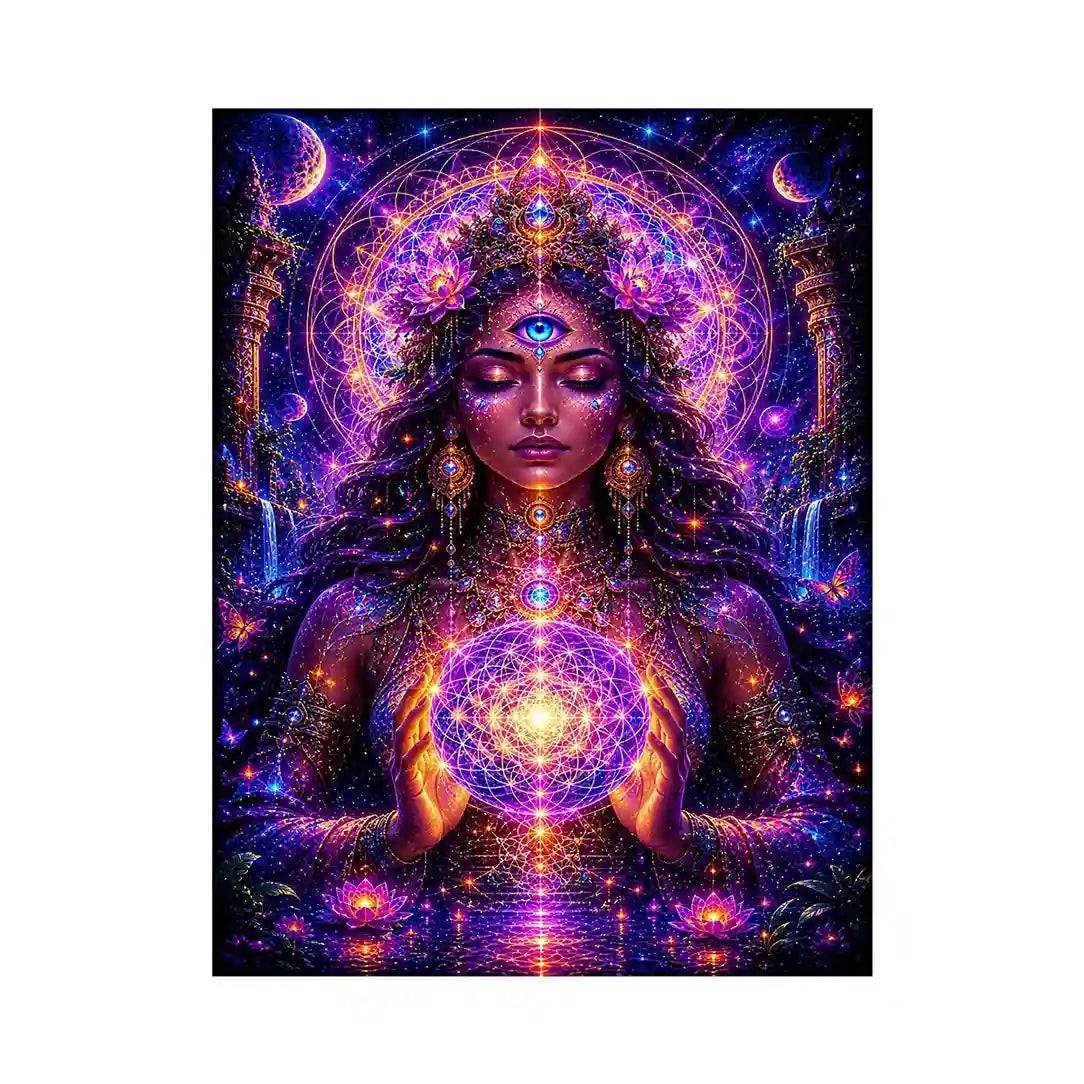 Celestial Empress of Sacred Light premium canvas wall art for modern home decor.