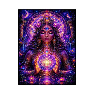 Celestial Empress of Sacred Light premium canvas wall art for modern home decor.