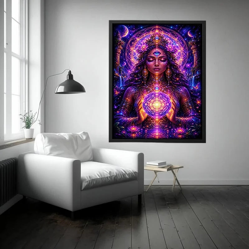 Celestial Empress of Sacred Light premium canvas wall art for modern home decor.
