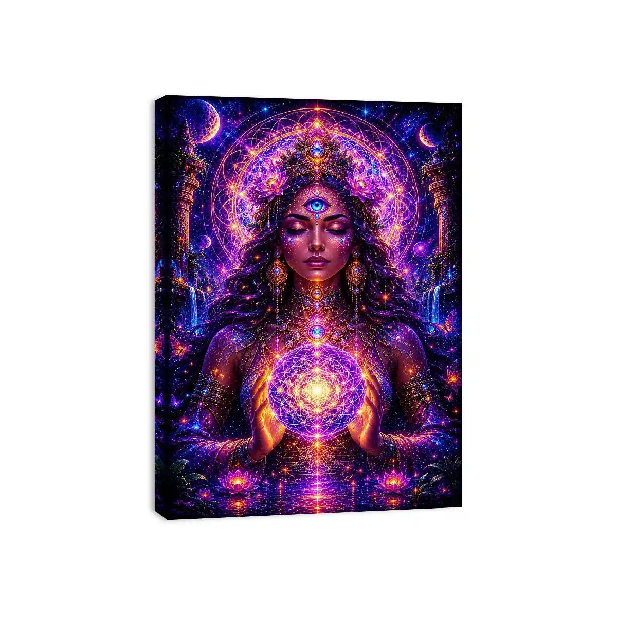 Celestial Empress of Sacred Light premium canvas wall art for modern home decor.