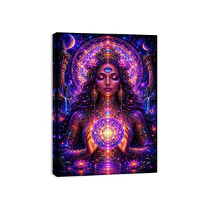 Celestial Empress of Sacred Light premium canvas wall art for modern home decor.