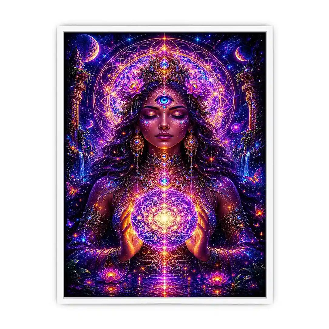 Celestial Empress of Sacred Light premium canvas wall art for modern home decor.