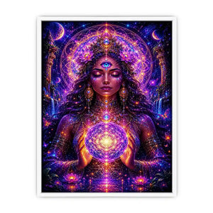 Celestial Empress of Sacred Light premium canvas wall art for modern home decor.