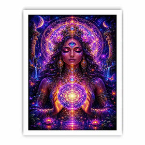 Celestial Empress of Sacred Light premium canvas wall art for modern home decor.