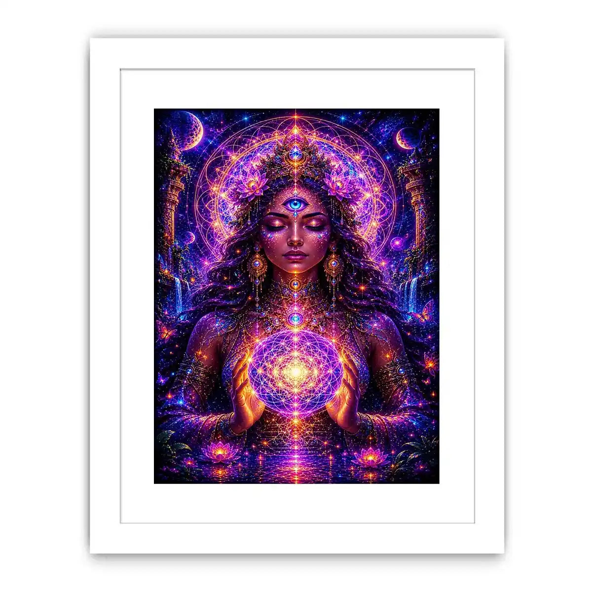 Celestial Empress of Sacred Light premium canvas wall art for modern home decor.