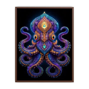 Intricate celestial octopus artwork with glowing psychedelic patterns and cosmic symbolism