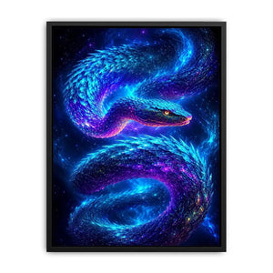 Galaxy serpent canvas art for modern living room decor