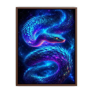 Galaxy serpent canvas art for modern living room decor