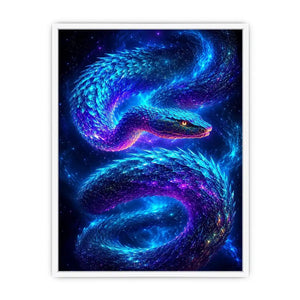 Galaxy serpent canvas art for modern living room decor