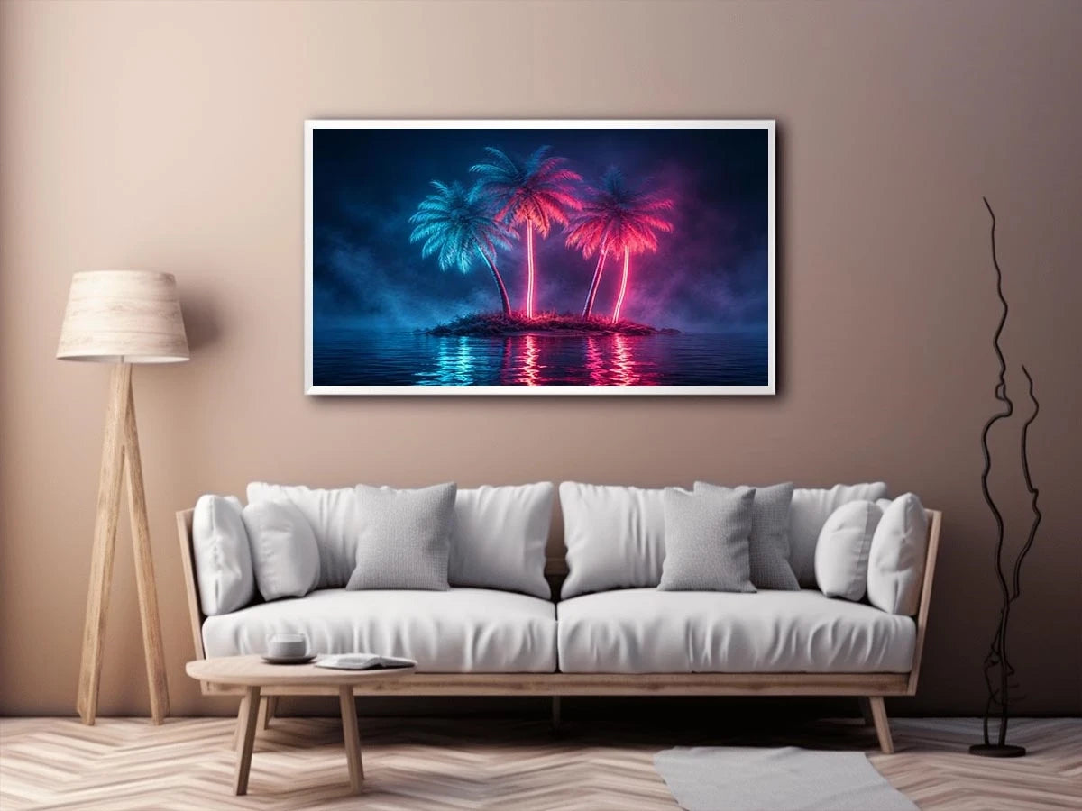 Neon Tide canvas art for modern luxury decor.