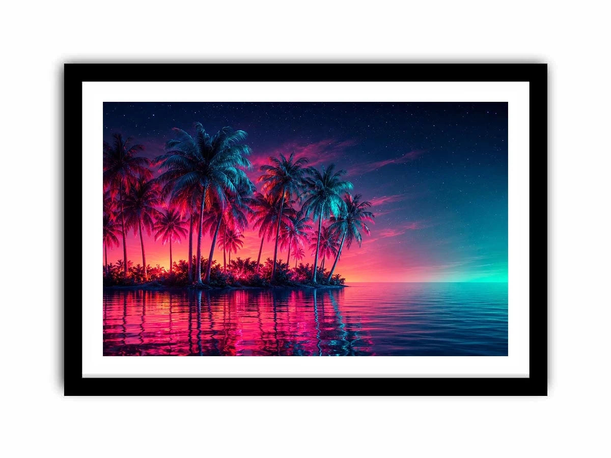Electric Oasis canvas art for modern luxury decor.
