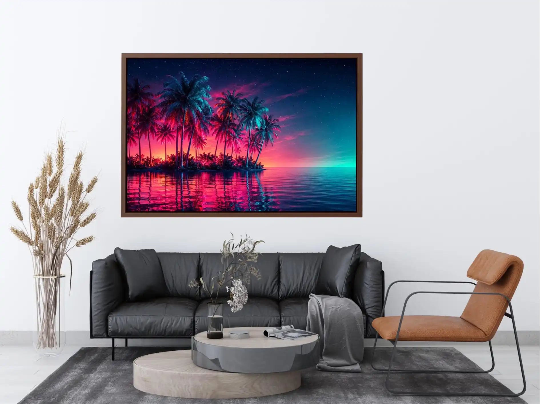 Electric Oasis canvas art for modern luxury decor.