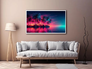 Electric Oasis canvas art for modern luxury decor.
