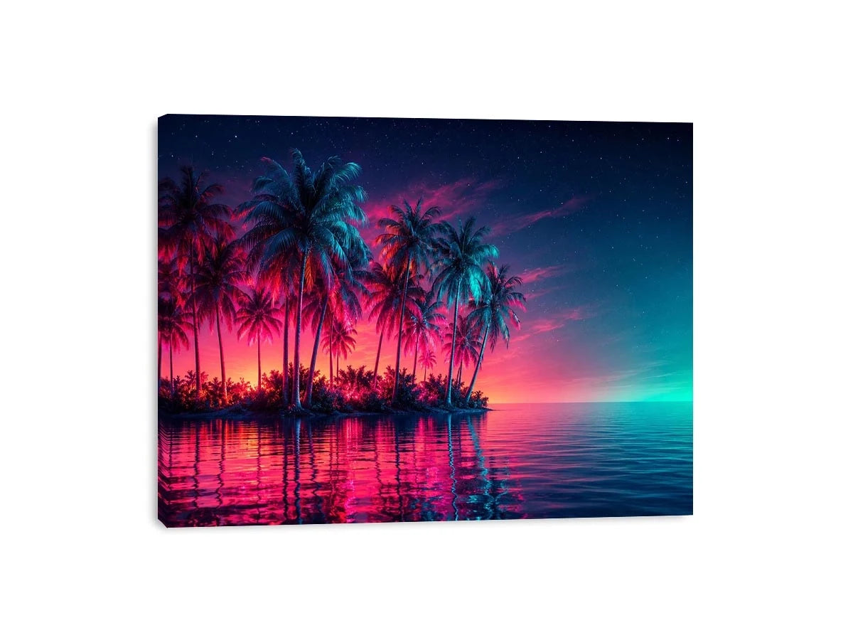Electric Oasis canvas art for modern luxury decor.