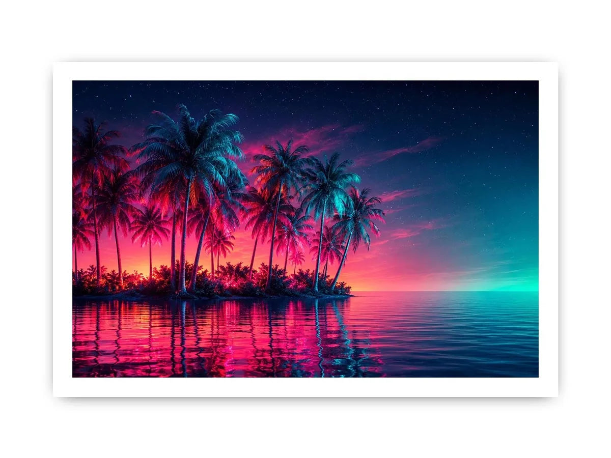Electric Oasis canvas art for modern luxury decor.