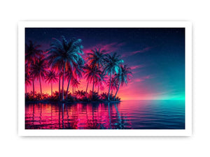 Electric Oasis canvas art for modern luxury decor.