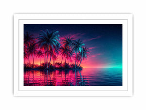 Electric Oasis canvas art for modern luxury decor.