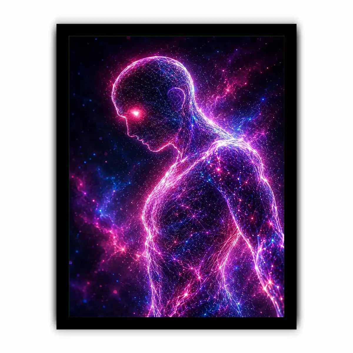 Neural Glow canvas art for modern luxury decor.
