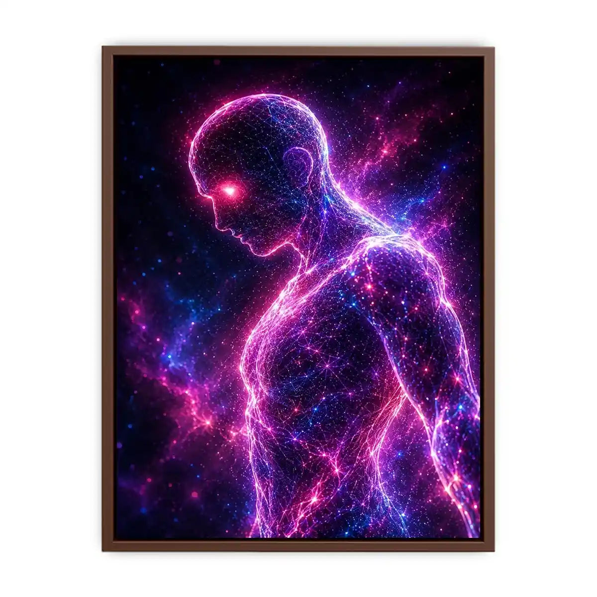 Neural Glow canvas art for modern luxury decor.