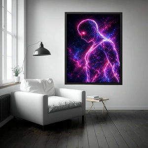 Neural Glow canvas art for modern luxury decor.