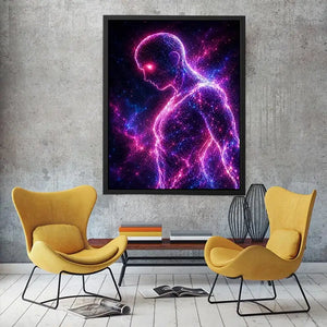 Neural Glow canvas art for modern luxury decor.
